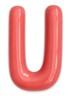Letter U hanger 10 cm - Oranjerood