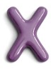 Letter X hanger 10 cm - Lila