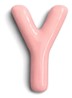 Letter Y hanger 10 cm - Lichtroze