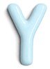 Letter Y hanger 10 cm - Lichtblauw