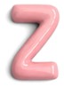 Letter Z hanger 10 cm - Zalmroze