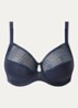 Beugel bh met mesh en borduring - Donkerkhaki