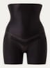 Brilliant Shaping high waisted corrigerende shorty met glanzende finish - Zwart