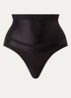 Brilliant Shaping high waisted corrigerende string met glanzende finish - Zwart