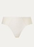 Crush high waisted slip met kant - Gebroken wit