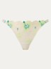 Daydream tanga van mesh met borduring - Lime