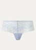 Fleurs shorty van mesh met borduring - Lichtblauw