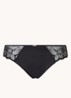 Fleurs slip met borduring - Zwart