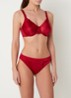 Hedona beugel bh met kantborduring - Rood