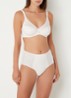 High waisted slip met kant - Gebroken wit