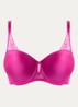 Kiss voorgevormde balconette bh met kant - Fuchsia