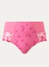 Majestic high waisted hipster met bloemborduring - Roze