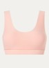 Naadloze bralette met vulling - Koraalroze