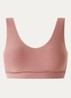 Naadloze bralette met vulling - Oudroze