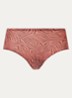 Naadloze hipster met panterprint - Steenrood