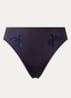 Slip met borduring - Donkerblauw