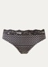 Slip met bloemenprint - Zwart
