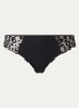 Slip van mesh met flockprint - Zwart