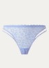 Tanga van mesh met panterprint - Lavendel
