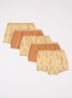 Boxer met print in 5-pack - Beige