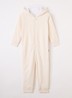 Junior Onesie van teddy met capuchon - Vanillegeel