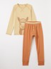 Pyjamaset met print - Orange