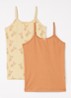 Singlet met print in 2-pack - Orange