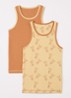 Singlet met print in 2-pack - Orange
