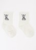Sokken met print en ribstructuur  in 2-pack - Wit