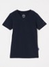 T-shirt met V-hals - Donkerblauw