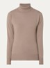 Fijngebreide pullover met col - Taupe