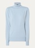 Fijngebreide pullover met col - Lichtblauw