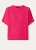 Grofgebreide top met lurex - Donkerroze