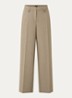 High waist wide fit pantalon met gemêleerd dessin - Beige