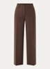 High waist wide fit pantalon met gemêleerd dessin - Bruin