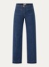 High waist wide leg jeans met opgestikte zakken - Indigo