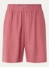 Mid waist loose fit korte broek in linnenblend - Oudroze
