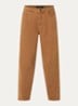 Mid waist tapered fit jeans met gekleurde wassing - Cognac