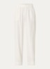 Mid waist wide fit broek met steekzakken - Gebroken wit