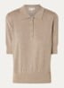 Pullover in wolblend met lurex en polokraag - Donkerbeige