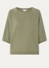 T-shirt met boothals - Groen