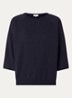 T-shirt van jersey met gemêleerd dessin - Donkerblauw