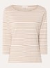 Top met streepprint - Khaki