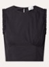 Albina crop top met ruches - Donkerblauw