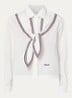 Blouse met sjaalkraag - Gebroken wit