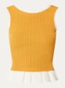 Majo kabelgebreide tanktop met volant - Orange
