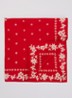 Sjaal van zijde met bloemenprint  65 x 65 cm - Rood
