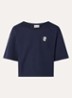 Tonia T-shirt met logo - Donkerblauw