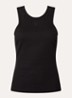 Tuliana tanktop met logoborduring - Zwart