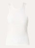 Tuliana tanktop met logoborduring - Ivoor